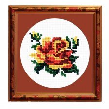 Набор для вышивания по канве "Роза", 8*8 см