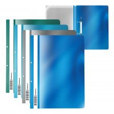 Папка-скоросшиватель пластиковая ErichKrause Glossy Ice Metallic, A4, ассорти, упаковка 20 шт.