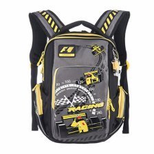 Рюкзак Grizzly школьный (/4 черный - желтый), 260х350х190 мм