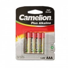 Батарейка мизинчиковая алкалиновая, Camelion LR03 Plus Alkaline BL-4 (LR03-BP4), ААА, 1,5V, бл. 4шт
