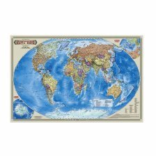 Карта Мира настенная Геодом "Политическая", ламинированная, М1:55 млн., 380 х 580 мм