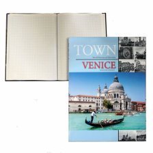 Книга для записей А5 Prof Press, 80л клетка,"Венеция", 7БЦ, глянцевая ламинация