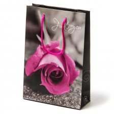 Пакет подарочный бумажный 255*175*70мм,"Букет из роз", ассорти