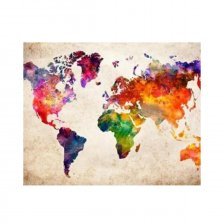 Картина по номерам Alingar, 30х40 см, 20 цветов, с акриловыми красками, холст на подрамнике, "Карта мира"