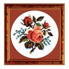 Набор для вышивания Ракета, 13х13 см, 5 цветов, "Розы"