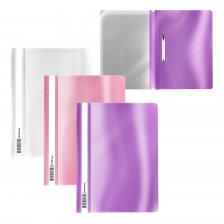 Папка-скоросшиватель пластиковая ErichKrause Glossy Candy,, A5, ассорти, упаковка 21 шт.