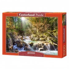 Пазлы "2000" Castorland "Лесной ручей "