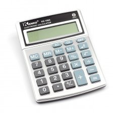 Калькулятор Alingar 8 разрядов, 136*102*26 мм, серый металлик, "KK-100A"