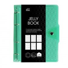 Тетрадь 120л., А5, клетка, Канц-Эксмо "Jelly Book. Colorful 3", кольца, пластик, кнопка, сменный блок