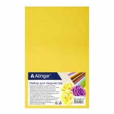 Материал для творчества фетр, Alingar, А4, 1 мм, 10 цветов, ассорти, упаковка полиэтилен