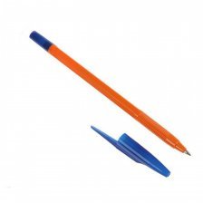 Ручка шариковая синяя СТАММ "333", корпус ORANGE, 0,7мм (50шт)