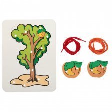 Раскраска-шнуровка Ракета "Дерево и два абрикоса", пакет, европодвес