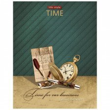 ТМ "Collezione" бизнес-блокнот "Классический (Время)", 7БЦ, лен, цветная мелованная обложка