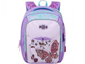 Рюкзак Across, школьный, фиолетовый-бирюзовый, 38x27x16 см