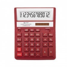 Калькулятор SKAINER 12 разрядов, 157*200*32 мм, бордовый, "SK-777ХRD"