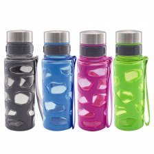 Бутылка для воды Alingar, универсальная, пластик, держатель, 500 мл, ассорти