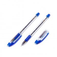 Ручка гелевая, синяя, тонкий наконечник