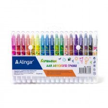 Карандаши цветные для грима на основе воска Alingar, 18 цв., пластиковая упаковка