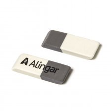 Ластик Alingar,  пряумоугольный,  бело-серый,  синтетический каучук, 57х19х8 мм