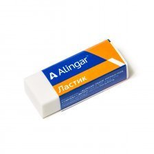 Ластик Alingar, синтетический каучук, прямоугольный, белый, 44*17*10 мм, индивидуальная упаковка