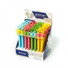 Ручка подарочная шариковая Alingar "Baby-pen Зайка", 0,7 мм, синяя, автоматическая, фигурный клип, круглый, цветной, пластиковый корпус, картон.уп.