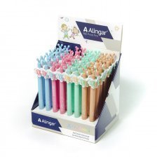 Ручка подарочная шариковая Alingar "Baby-pen Бабочка", 0,7 мм, синяя, автоматическая, фигурный клип, круглый, цветной, пластиковый корпус, картон.уп.
