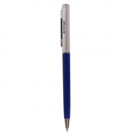 Ручка шариковая Alingar "Гармония", 0,7 мм, синяя, металлизированный наконечник, автоматическая, круглый, цветной, пластиковый корпус, картон.упак. фото 3