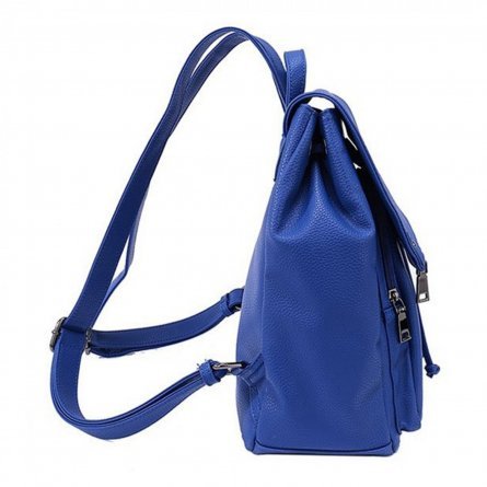 Рюкзак женский, 1 отделение, 27х29х15 см, GRIZZLY, экокожа, два кармана, синий фото 2