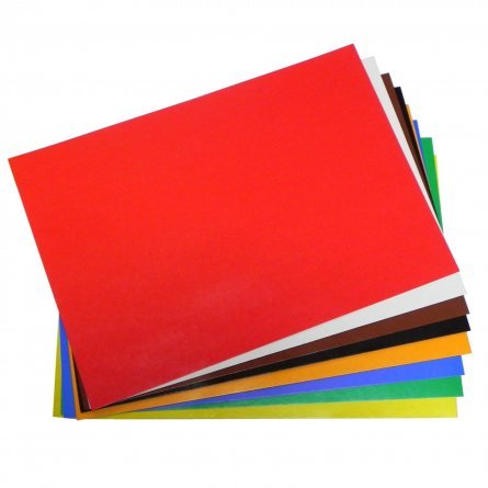 Цветной картон А4, 8л. 8цв.мел.(пакет) фото 1