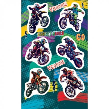 Наклейки Мир открыток 159х98 мм "Мотоциклисты" фото 1