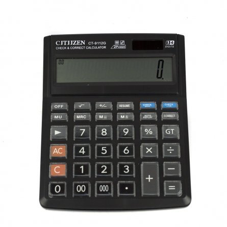 Калькулятор Alingar 14 разрядов, 195*155*9 мм, двойное питание, черный, батарея в комплекте фото 2