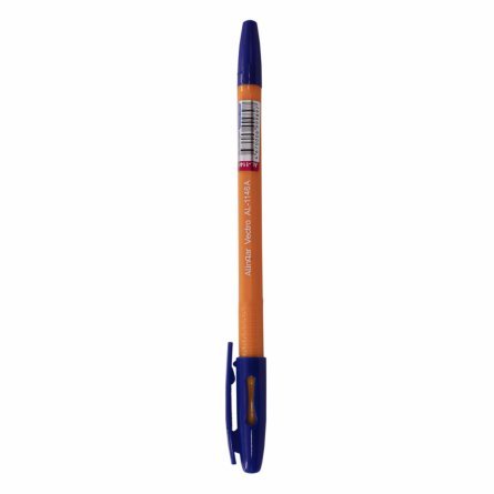 Ручка шариковая Alingar на масляной основе"Vectro-А" , 1 мм, синяя, пулевидный наконечник, шестигранный, грип, оранж. пластик. корпус, картон. упак. фото 2