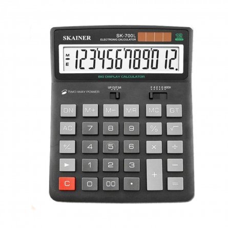 Калькулятор SKAINER 12 разрядов, 155*201*35 мм, "SK-700L" фото 1