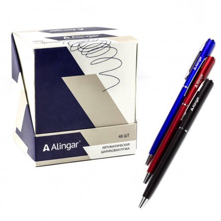 Ручка шариковая Alingar "Гармония", 0,7 мм, синяя, автоматическая, круглый, цветной, пластиковый корпус, картонная упаковка фото 5