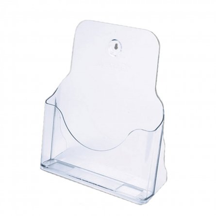 Подставка-буклетница настольная СТАММ А4, пластик, прозрачная фото 1