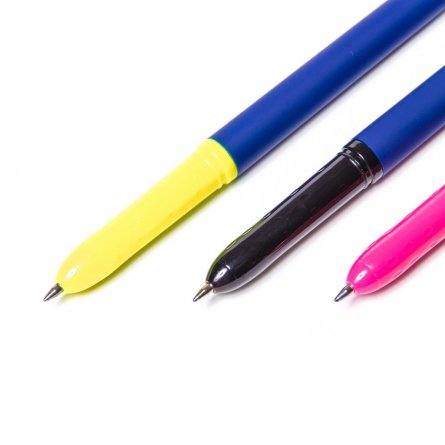 Ручка гелевая Alingar, "Galaxy", 0,6 мм, синяя, грип, круглый цветной пластиковый корпус, в уп. 12 шт., картонная упаковка фото 3