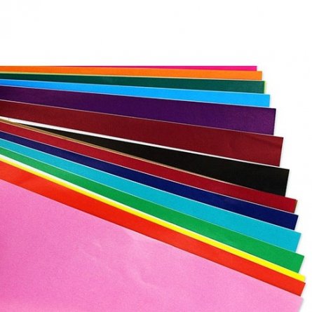 Бумага цветная Апплика, А4, мелованная, тонированная, 16 листов, 16 цветов, картонная папка, "Цветная абстракция" фото 2