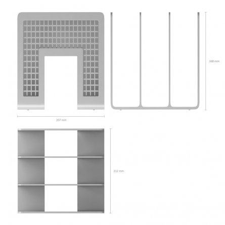 Подставка д/бумаг вертикальная пластиковая ERICH KRAUSE Classic, серый фото 2