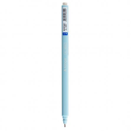 Ручка шариковая на масляной основе Alingar, 0,7 мм, синяя, игольчатый наконечник, круглый, цветной, пластиковый корпус, пластиковый стенд фото 3