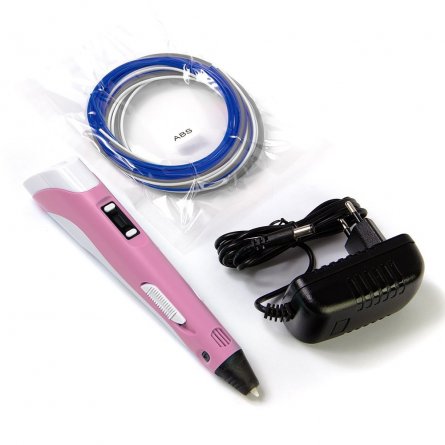 Ручка 3D Zoomi, ZM-052, пластик ABS/PLA - 3 цвета, розовая, подставка пластиковая под ручку, картонная упаковка фото 4