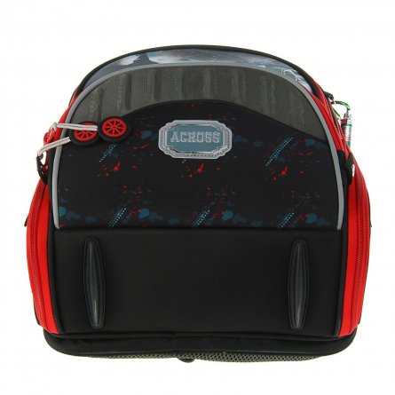 Рюкзак Across, школьный, с мешком д/обуви, черный-красный, 29х37х15 см фото 4