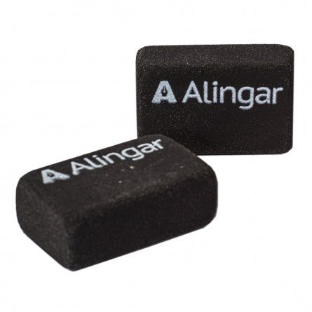 Ластик Alingar, синтетический каучук, прямоугольный, черный, 40*25*15 мм, картонная упаковка фото 2