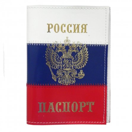 Обложка на паспорт, кожа "Триколор" фото 1