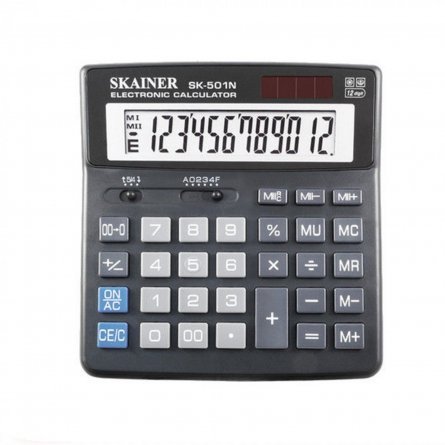 Калькулятор "SKAINER" SK-501N, пластик, 12 разряд., 15*157*34мм фото 1