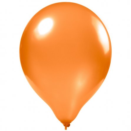 Шар воздушный металлик №12, оранжевый, 100шт/уп фото 1
