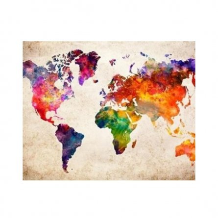 Картина по номерам Alingar, 30х40 см, 20 цветов, с акриловыми красками, холст на подрамнике, "Карта мира" фото 1