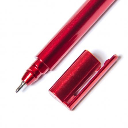 Ручка шариковая на масляной основе Alingar "NELI-M", 0,7 мм, синяя, игольчатый наконечник, трехгран., цветной, пластик. корпус, пластик. стенд 256 шт. фото 3