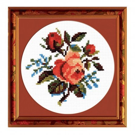 Набор для вышивания Ракета, 13х13 см, 5 цветов, "Розы" фото 1