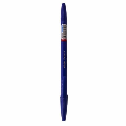 Ручка шариковая на масляной основе Alingar "Vectro-A", 1 мм, синяя, игольчатый наконечник, шестигранный, синий, пластиковый корпус фото 2