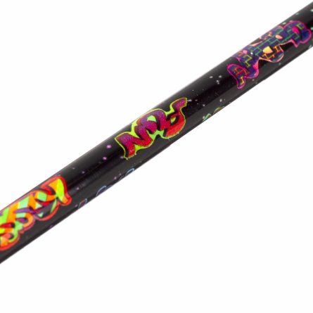 Набор ч/г карандашей, Alingar HB, пластиковый, эластичный, с ластиком, круглый, заточенный, цвет корпуса граффити, в упак. 12 шт. фото 2